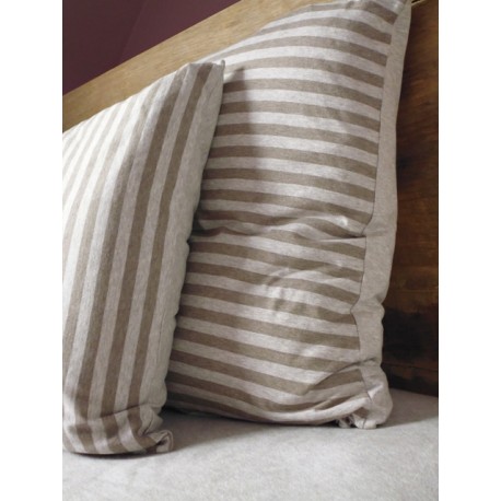 Pillow case Taupe Stripe
