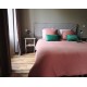 Jersey Bed Linen - Coral and Sand Plain